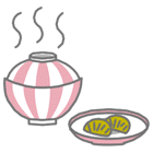 丼と沢庵二切れ